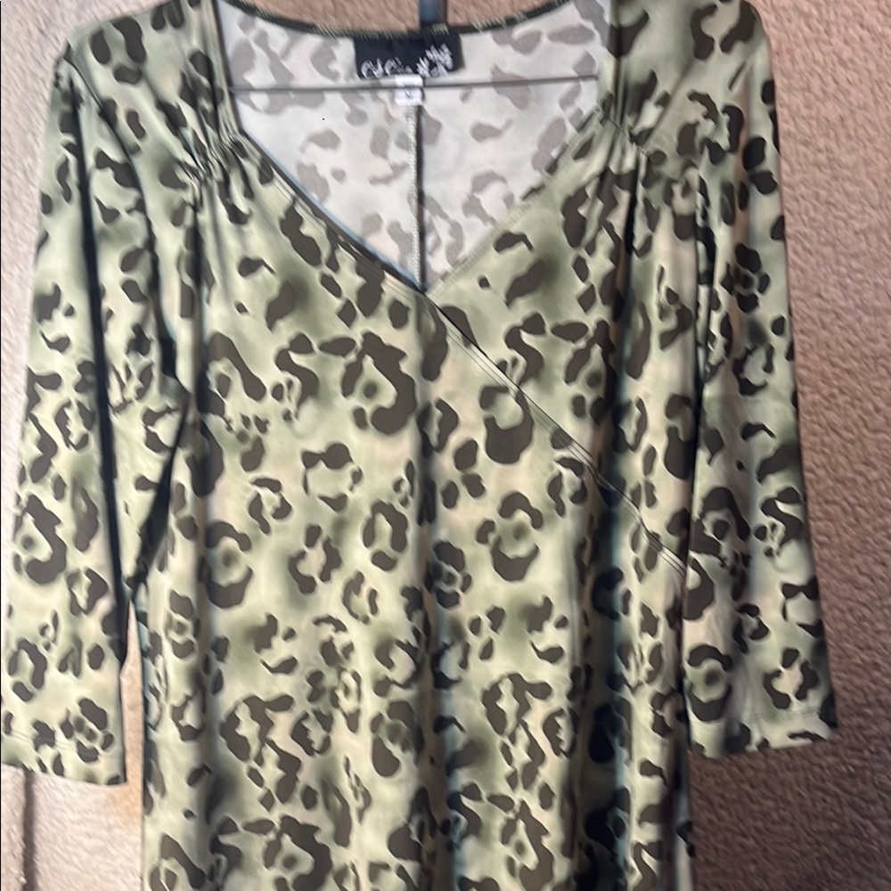 Csc Studio Green Print Women’s Dress